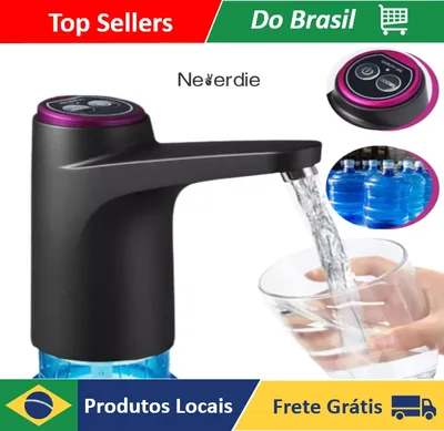 Electric Pump Bottle Gallon Water 20 Liters Premium USB Rechargeable Dispenser (2 Button)-Neverdie Store
