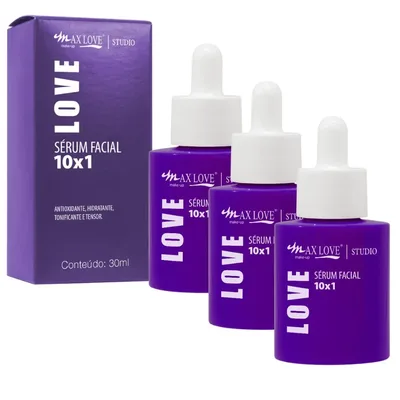 Kit C/3 Serum Facial 10x1 Max Love 30ml