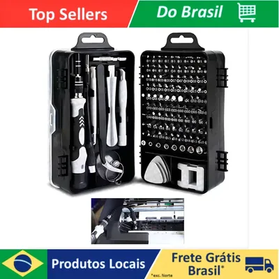 Maleta de Conjunto De Ferramentas Mecânicas Manutenção Telefone Celular 115 Peças Precisao Chave de Fenda Parafuso