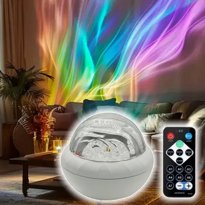 Colorful LED Swivel Party Light Portable USB Night Light Aurora Starry Night Projector