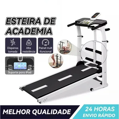 Esteira de Caminhada Mecânica Self Machine com Display suporta 120kg