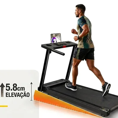 Esteira Dobrável 127/220V Silenciosa para Casa com Amortecimento Caminhada Corrida Fitness