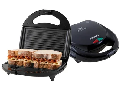 Sanduicheira Mondial Fast Grill & Sandwich S-12 Preta 750W - Antiaderente
