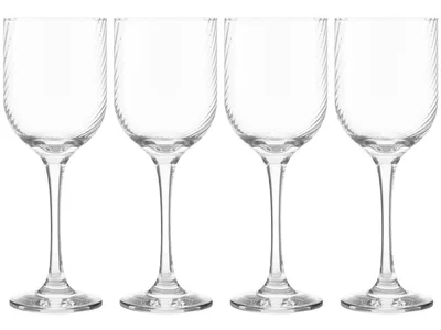 Jogo de Taças para Vinho de Vidro 400ml 4 peças Nadir Fiore