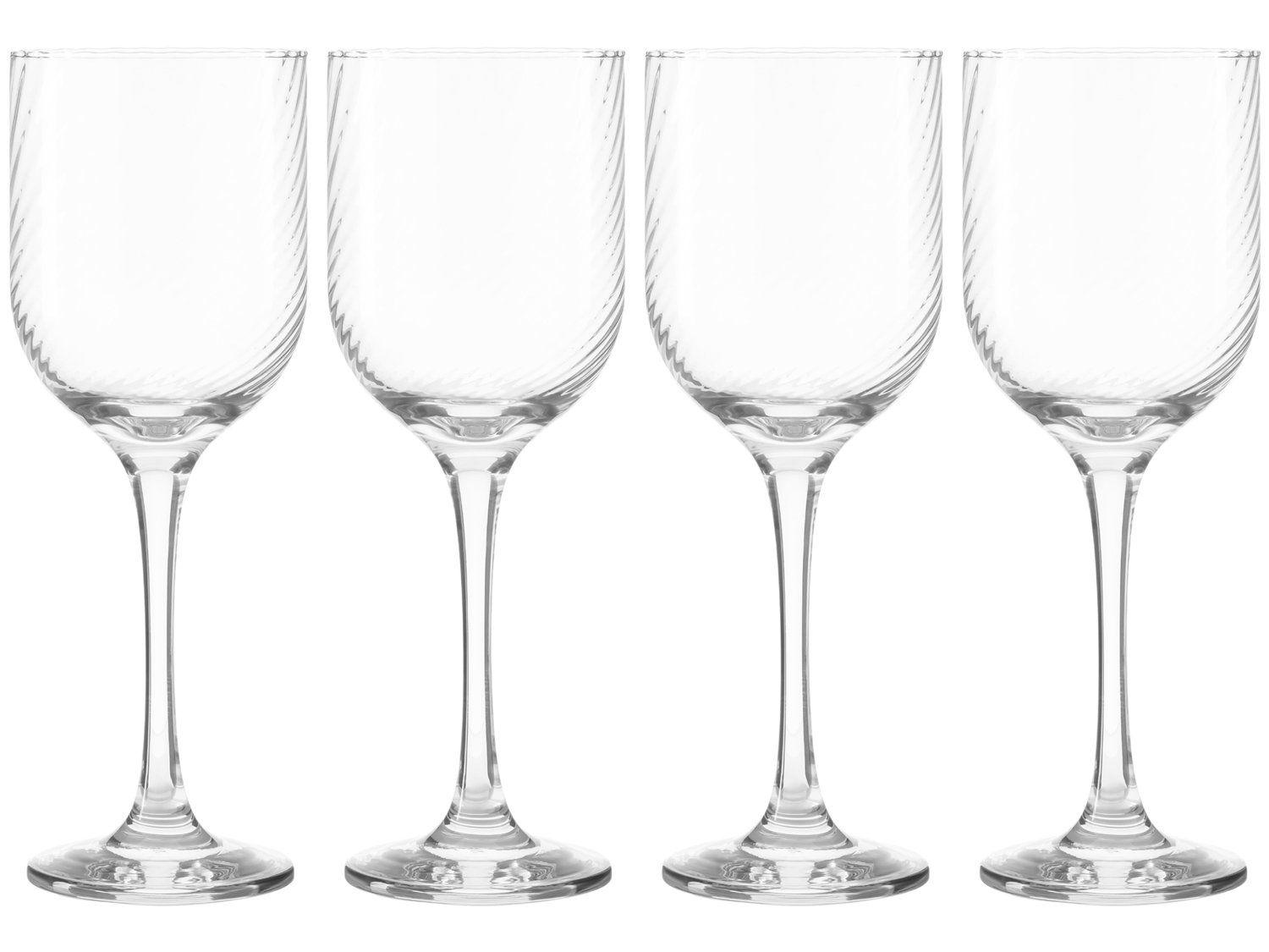Jogo de Taças para Vinho de Vidro 400ml 4 peças Nadir Fiore