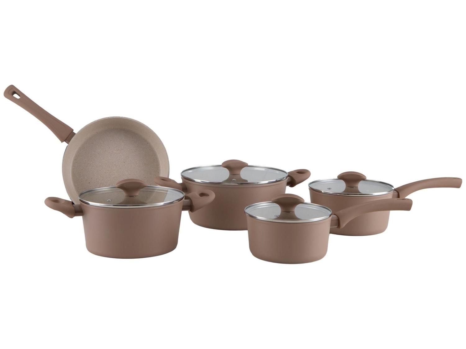 Jogo de Panelas Brinox Mocha Mousse 5 Peças Optima Ceramic Life
