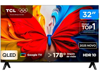 Smart TV 32" TCL Full HD QLED 32S5K Google TV 2 HDMI