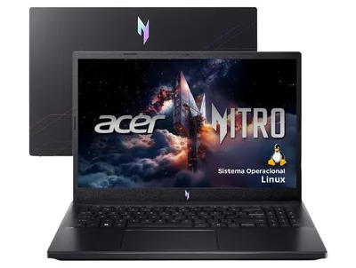 Notebook Gamer Acer Nitro V15 Intel Core i5 512GB SSD 16GB RAM 15.6” Full HD 165Hz IPS NVIDIA RTX 4050 6GB Linux ANV15-52-52X
