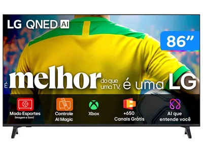 Smart TV 86" LG 4K Ultra HD QNED 86QNED73ASA WebOS 2025