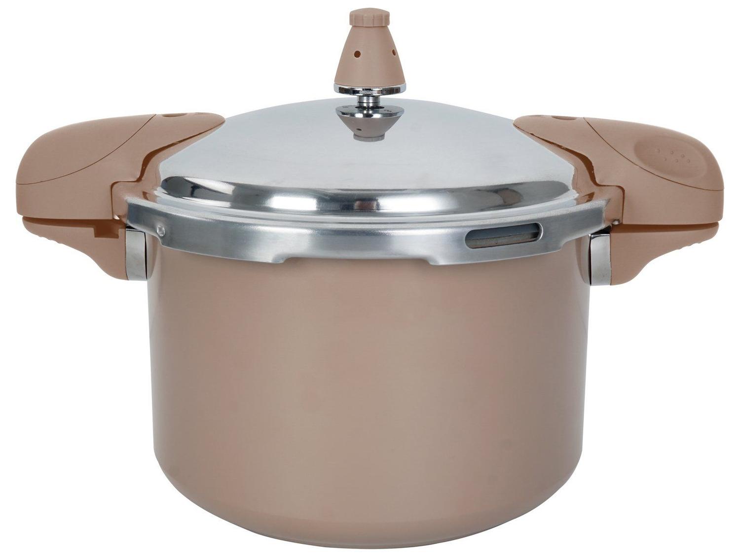 Panela de Pressão Brinox 5,4L Indução Bege Pressure Mocha Mousse
