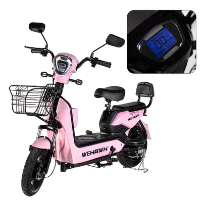 Bicicleta Elétrica WX03 800W Basket Wehawk Bateria de Chumbo 12V Autopropelido Pré Montado