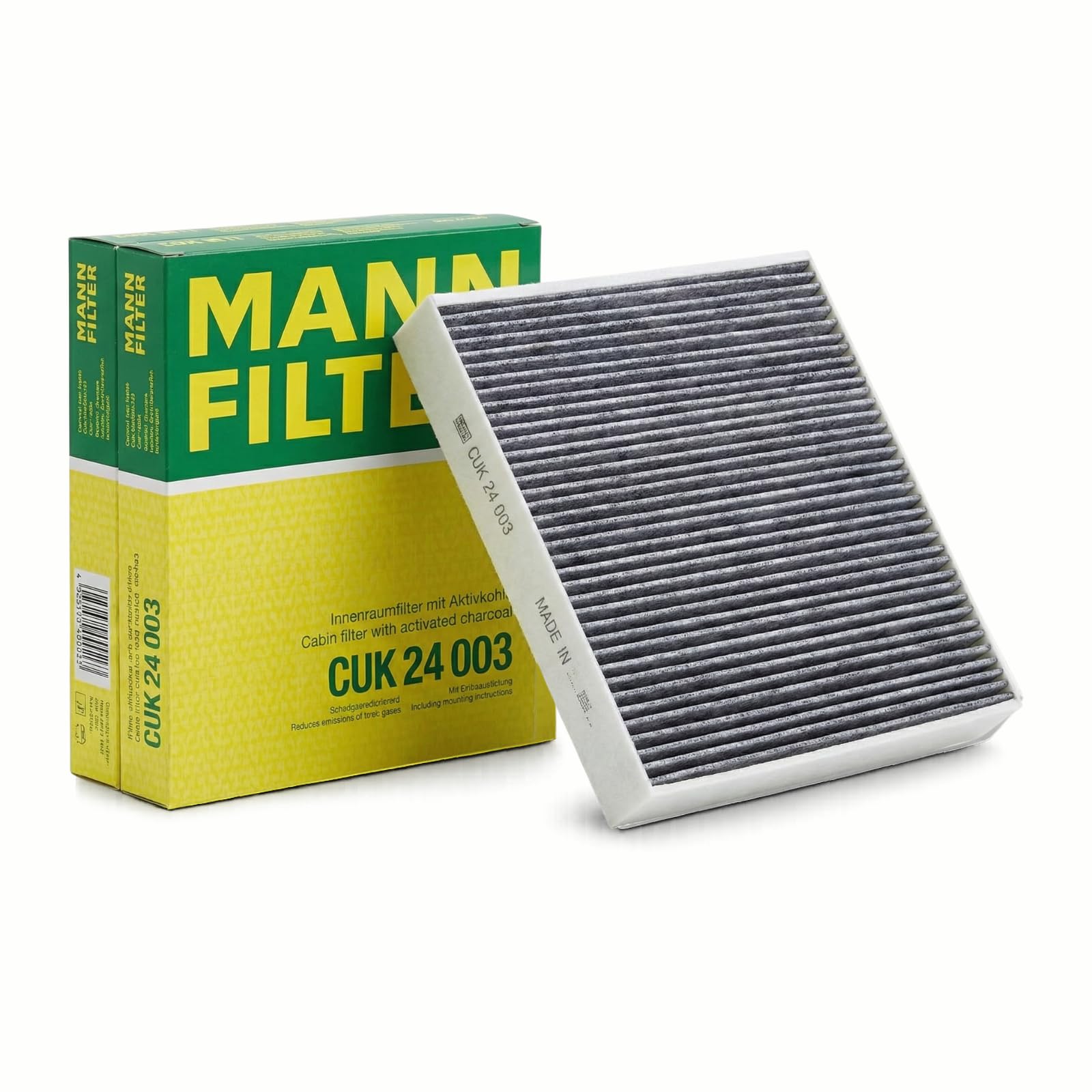 MANN-FILTER Filtro Cabine Ar Condicionado Carvão Ativo CUK 24 003 Onix Tracker Cruze