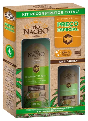 Tío Nacho Reconstrutor Kit Shampoo 415ml + Condicionador 200ml - Antiqueda
