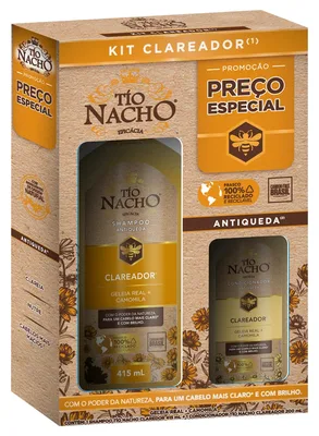 Tío Nacho Clareador Kit Shampoo 415ml + Condicionador 200ml - Antiqueda
