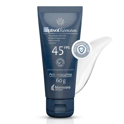 Protetor Solar, Homem FPS 45, 60g, Episol, Mantecorp Skincare, Multicor
