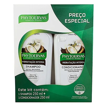 Phytoervas Kit Shampoo E Condicionador 250Ml Hidratação Intensabranco Branco