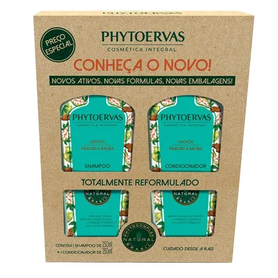 Phytoervas Kit Shampoo Com Condicionador Cachos Verde