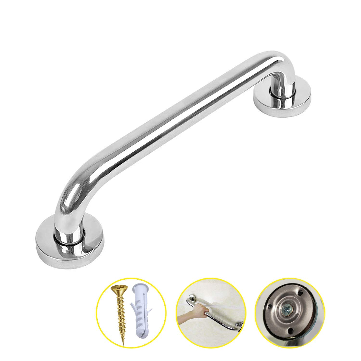 Barra De Apoio Suporte Acessibilidade 80 Cm Aço Inox 304 Kzi