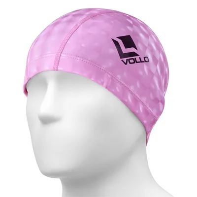 Touca de Natação 3D PU Rosa Vollo Sports