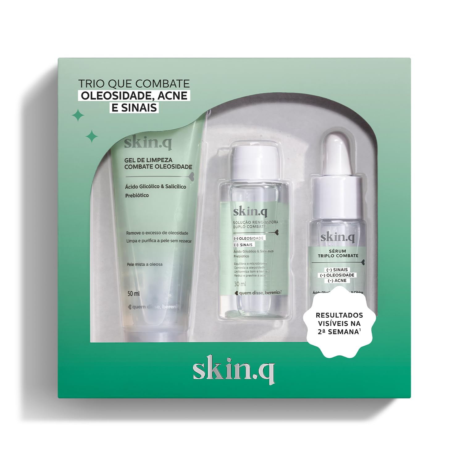 Quem disse, Berenice? Kit Mini Combate Oleosidade Skin.q (3 itens)
