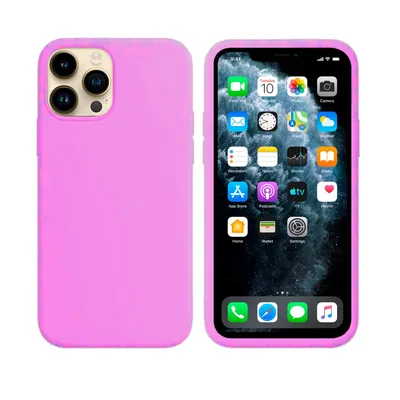 Capinha Colorida Compatível Com iPhone 14 PRO Vermelha ,Preta, Laranja, Amarela, Azul, Rosa, Pink, Branca, Lilás, Marrom, Verde, Roxo, Bordô, Case Slim Flexível Aveludada Com 3 Camadas
