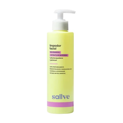Sallve Limpador Facial 300Ml - Niacinamida Extrato De Moringa