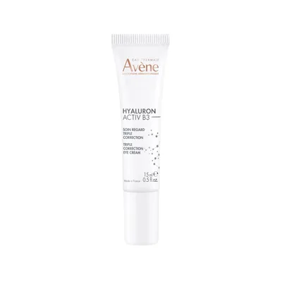 Avène Hyaluron Activ B3 Creme Anti-idade para Olhos com Sulfato de Dextrano, Niacinamida, Adenosina e Ácido Hialurônico que Renova Células, reduz bolsas e olheiras, preenche as rugas Linhas Finas e Recupera Firmeza da pele, 15ml
