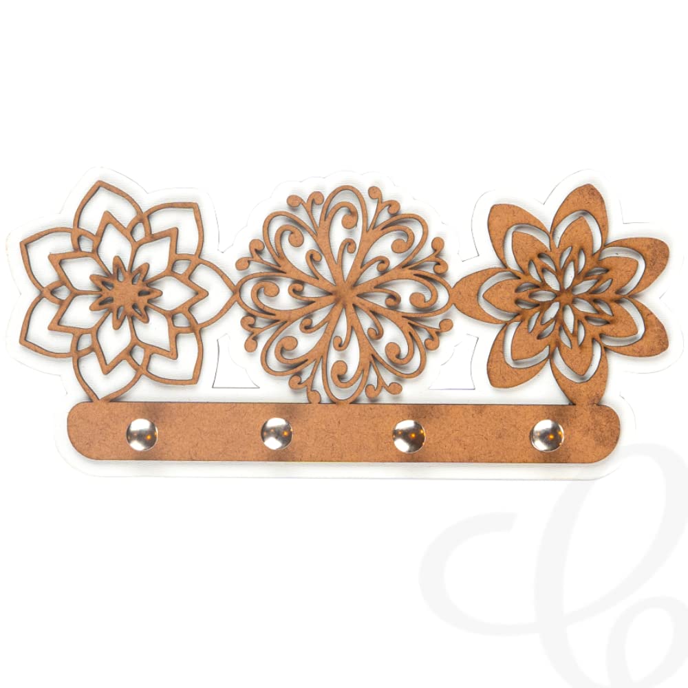 Porta Chaves de Parede Mandalas Decorativas Criativo
