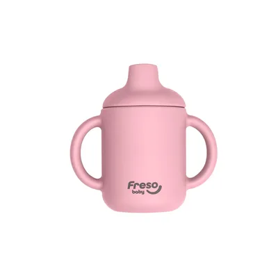 Freso Baby Copo De Transição Alimentação Do Bebê Treinamento Introdução Alimentar Infantil Blw Silicone Livre De Bpa Suave Não Quebra Cor Rosa
