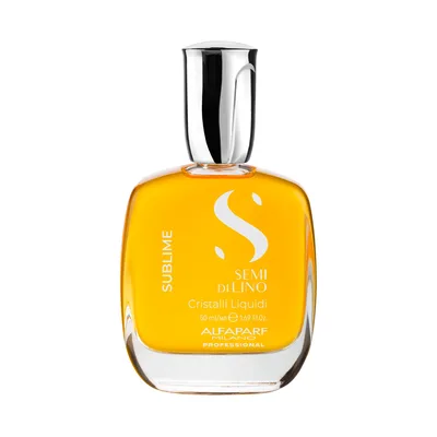 Alfaparf Milano Semi di Lino Sublime Cristalli Liquidi Óleo Capilar com Proteção Térmica - Tratamento de Sérum de Alisamento Finalizador Superior - Brilho Brilhante - Fórmula Vegana 50ml
