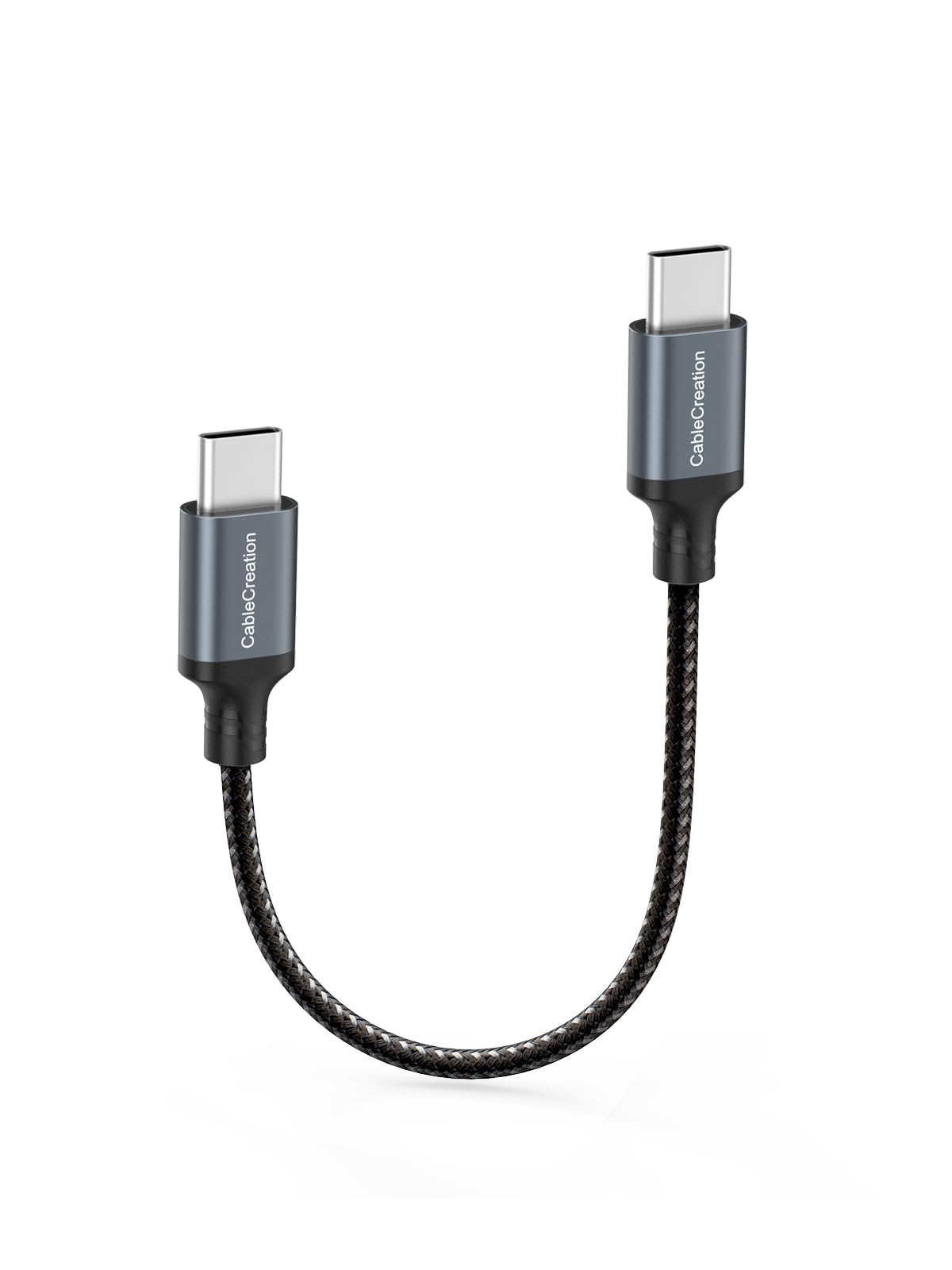 CableCreation Cabo curto USB C para USB C 60W 0,15 metros, cabo USB tipo C | cabo de carregamento rápido para iPhone 15 Series, MacBook Pro, iPad Pro Air 4, Galaxy S24 S23+ S22 S21, Power Bank