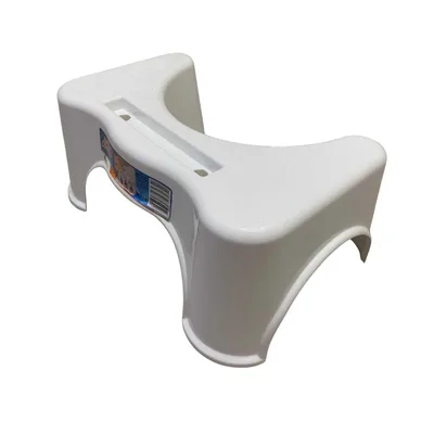 Banquinho Auxiliar Ergonômico para Vaso Sanitário - Apoio de Pés com Base Antiderrapante - Banco de Privada para Posição de Cócoras Confortável e Saudável