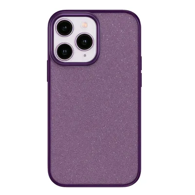 Capa Capinha para Iphone Glitter 2 em 1 Transparente Proteção Anti Impacto Anti Queda Bordas Elevadas Protecao Cameras (Roxo, Iphone 11 Pro Max)