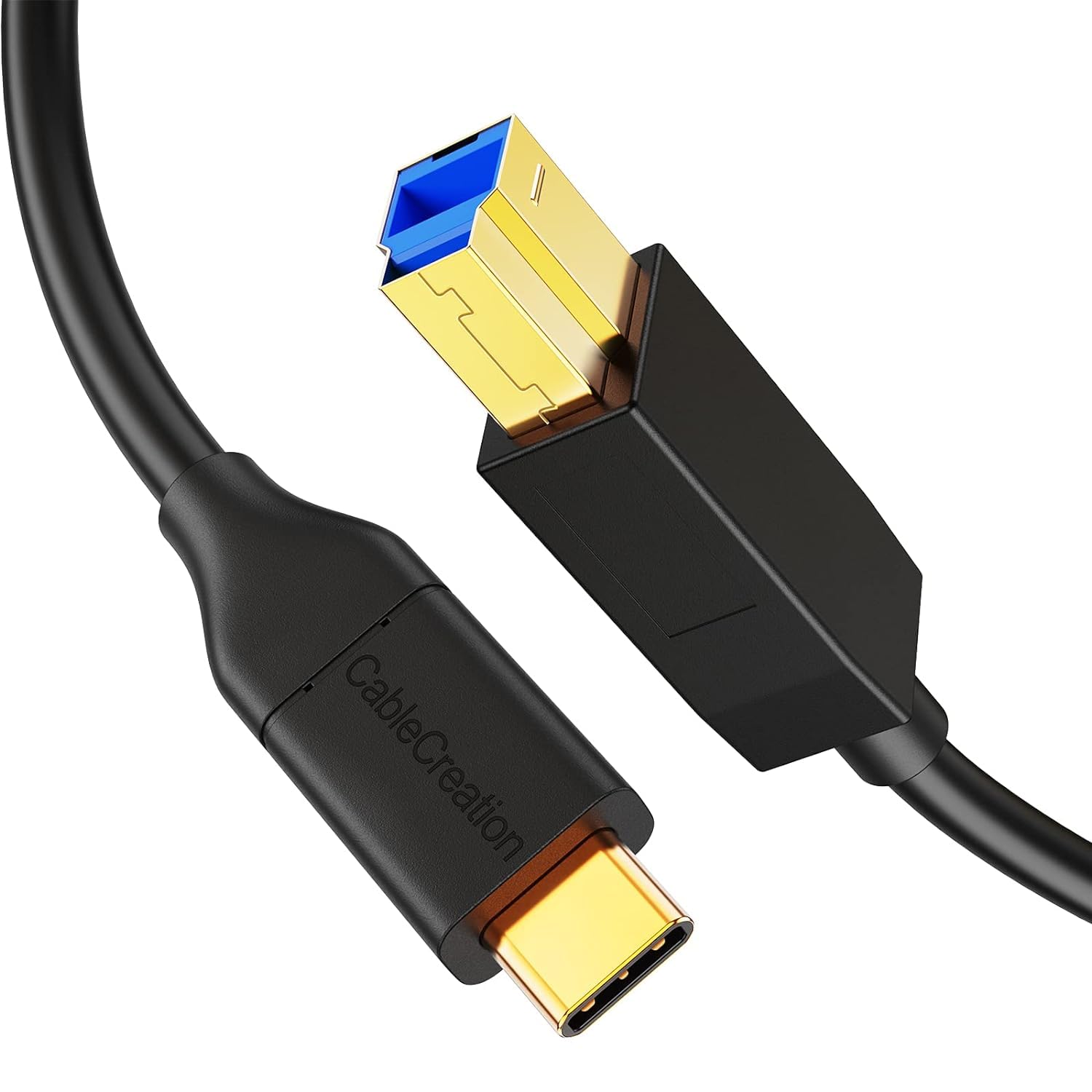 CableCreation Cabo USB-C para USB-B 3.1 de 1 metro, Cabo USB Tipo B para C | 10 Gbps para Thunderbolt 3, compatível com MacBook Pro e Air, HD externo e scanner, preto