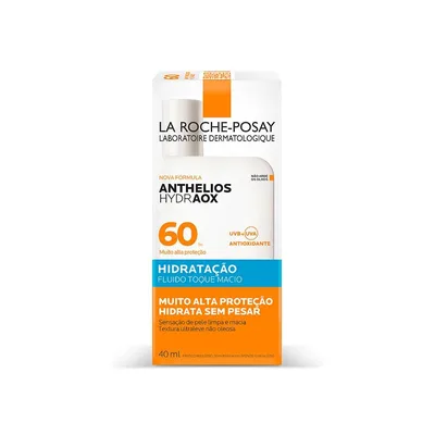 La Roche-Posay, Protetor Solar Facial, Anthelios Hydraox, FPS60, Sem Cor, 40ml