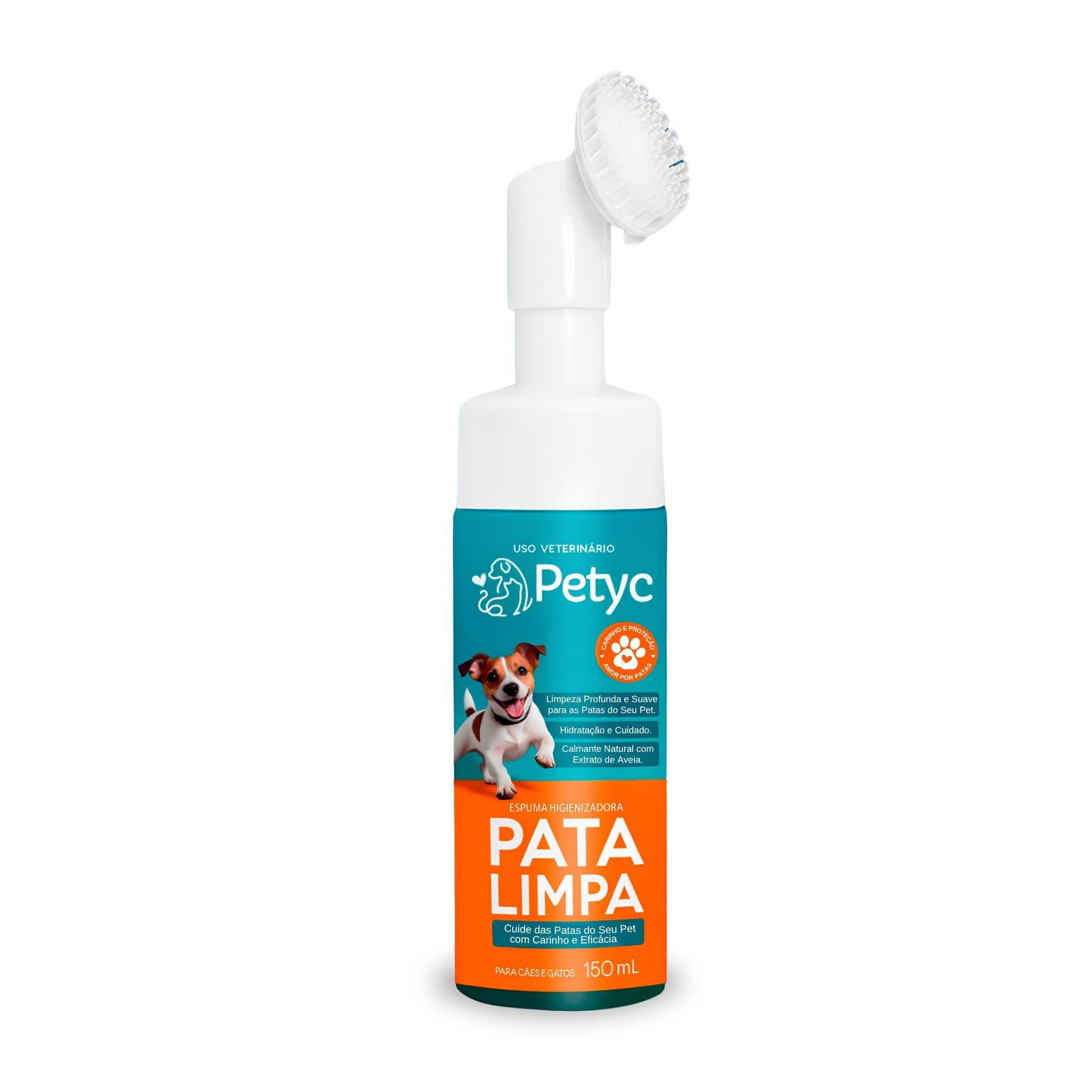 Pata Limpa 150 mL PETYC Higienizador de Patas para Cães e Gatos Espuma Relaxante (1 unidade)