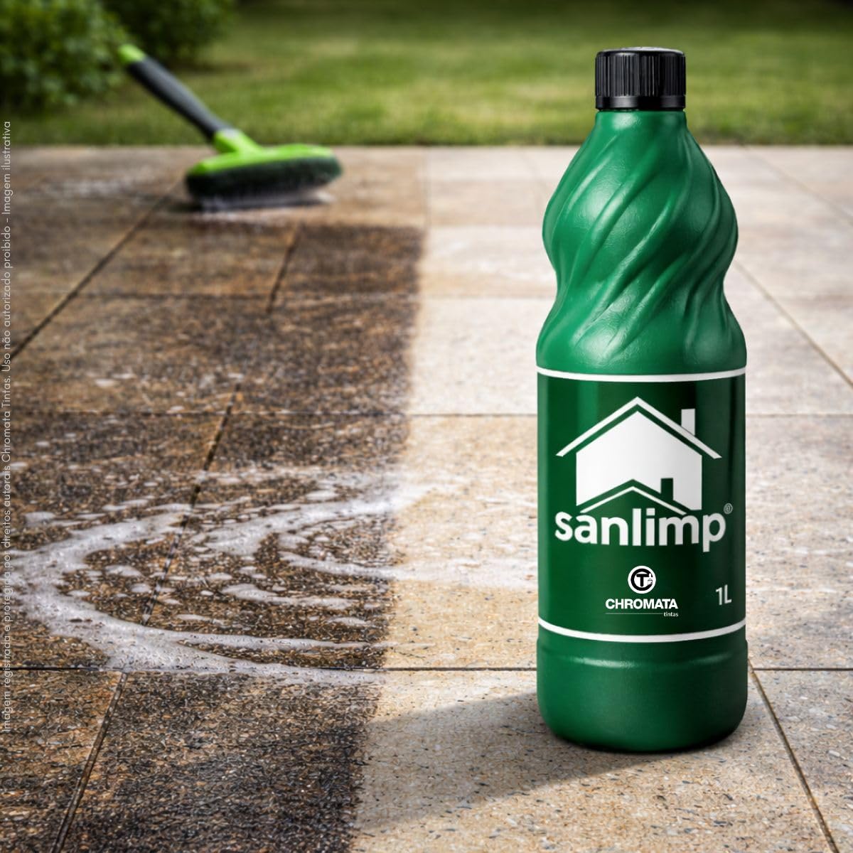 Sanlimp Limpa Pedra e Pisos 1L, Ácido Muriático Profissional para Limpeza Pós-Obra e Remoção de Resíduos Difíceis