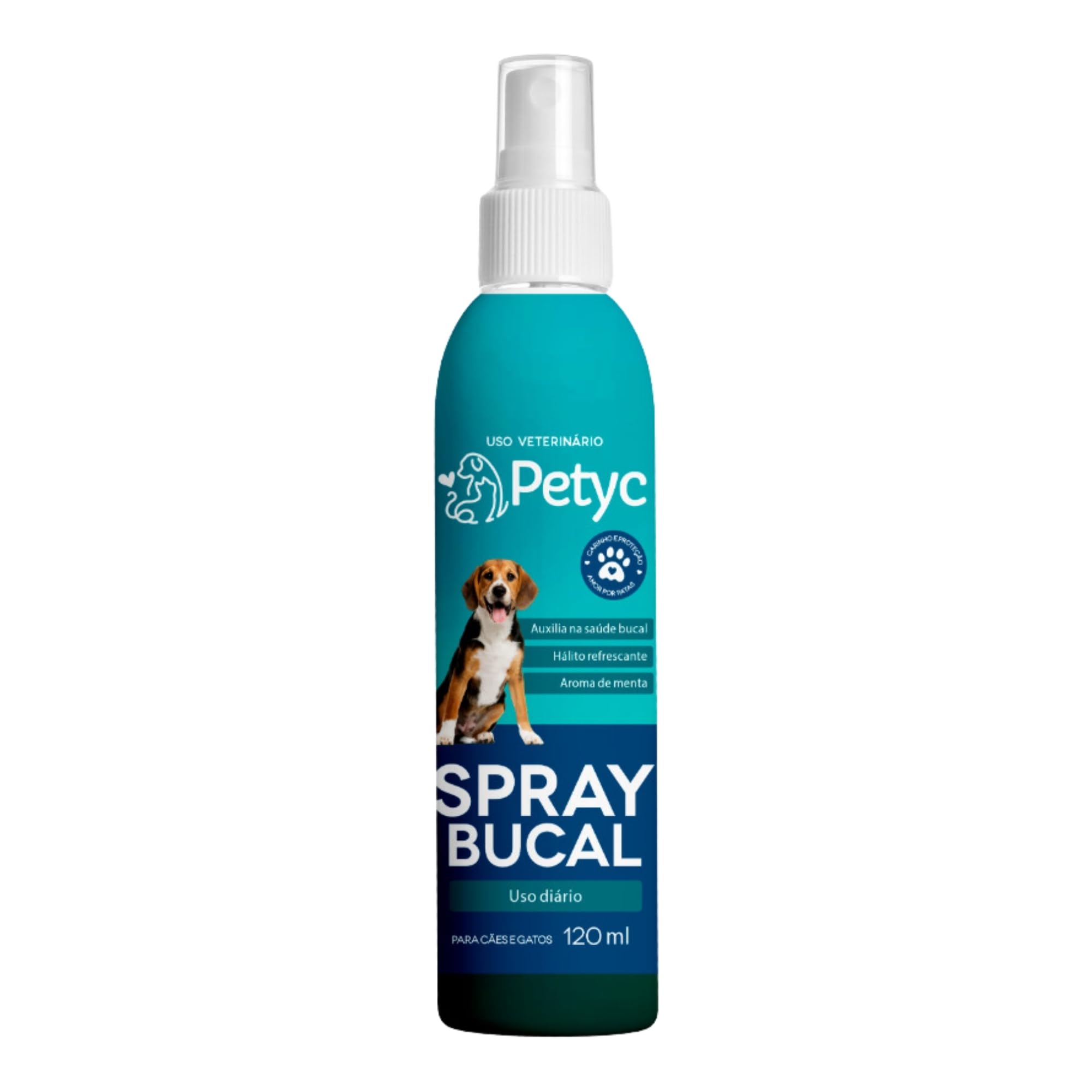 Higienizador Bucal 120mL PETYC Linha Premium Anti Tartaro Acaba Com Bafinho Solução Spray (120mL)