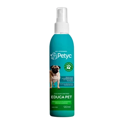 Educador Pet Cães 120 ml PETYC Adestrador Spray Corrige Comportamento e Ensina o Local Correto