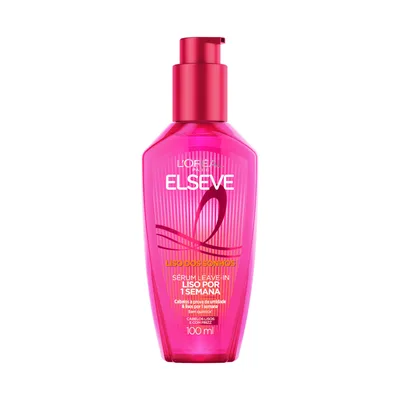 L'Oréal Paris Elseve Sérum Leave-in Liso dos Sonhos com Tecnologia Ativada por Calor, Antifrizz, Protetor Térmico e Barreira Contra Umidade, 100ml