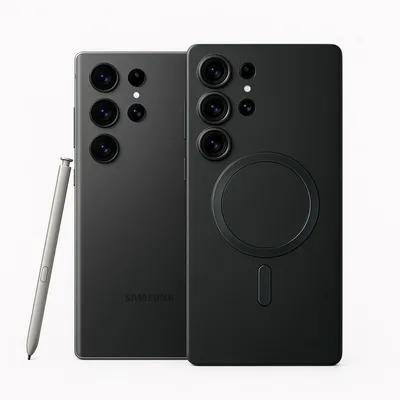 Capinha S25 Ultra Galaxy Case Capa TPU Flexível Magnetica para Carregamento sem Fio Indução Protetora Anti Riscos