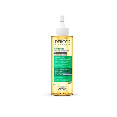 Vichy Dercos Shampoo Espuma de Limpeza Anticaspa Cachos e Crespos, 200ml