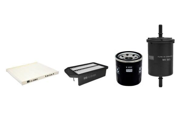 MANN-FILTER Kit 4 Filtros Manutenção Hyundai HB20 Creta SP 1 1076-4