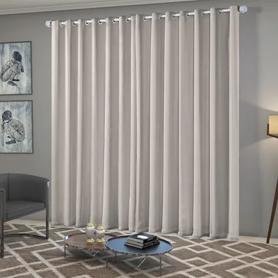 Cortina Blackout Blecaute Corta Luz 80% em Tecido Quarto Sala 2,70m x 2,30m Bloqueia Luz e Calor Solaris - Off-White