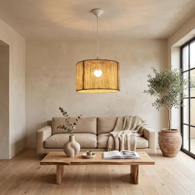 Pendente Pendente luminária de teto em Fibra Natural de Sisal Rustico Artesanal Premium Luxo