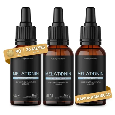 Melatonina em Gotas Sublingual 90ml Maracujá ELLYM NUTRITION Rápida Absorção Efeito Imediato 0,21mg Melatonin por Gota