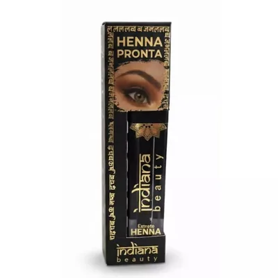 Indiana Beauty Henna para Sobrancelhas Pronta Profissional 4,5g com Extrato de Renna Castanho Médio