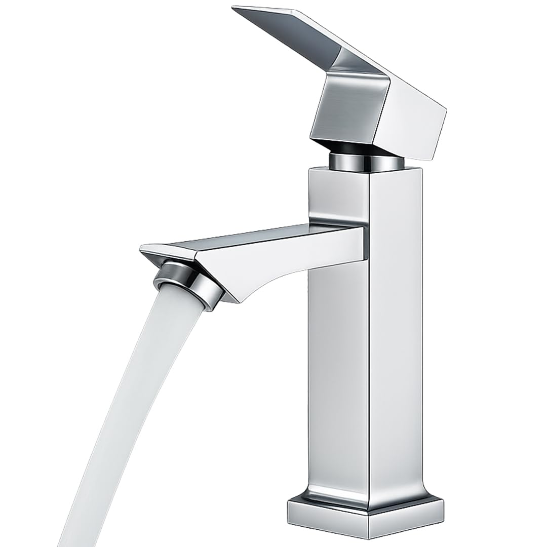 Torneira Para Banheiro Yab Cromada Água Fria, Corpo 100% Metal, Acabamento Espelhado, Ideal Para Lavatório De Bancada, Alta Durabilidade, Design Moderno E Compatível Com Diversos Modelos De Pia.