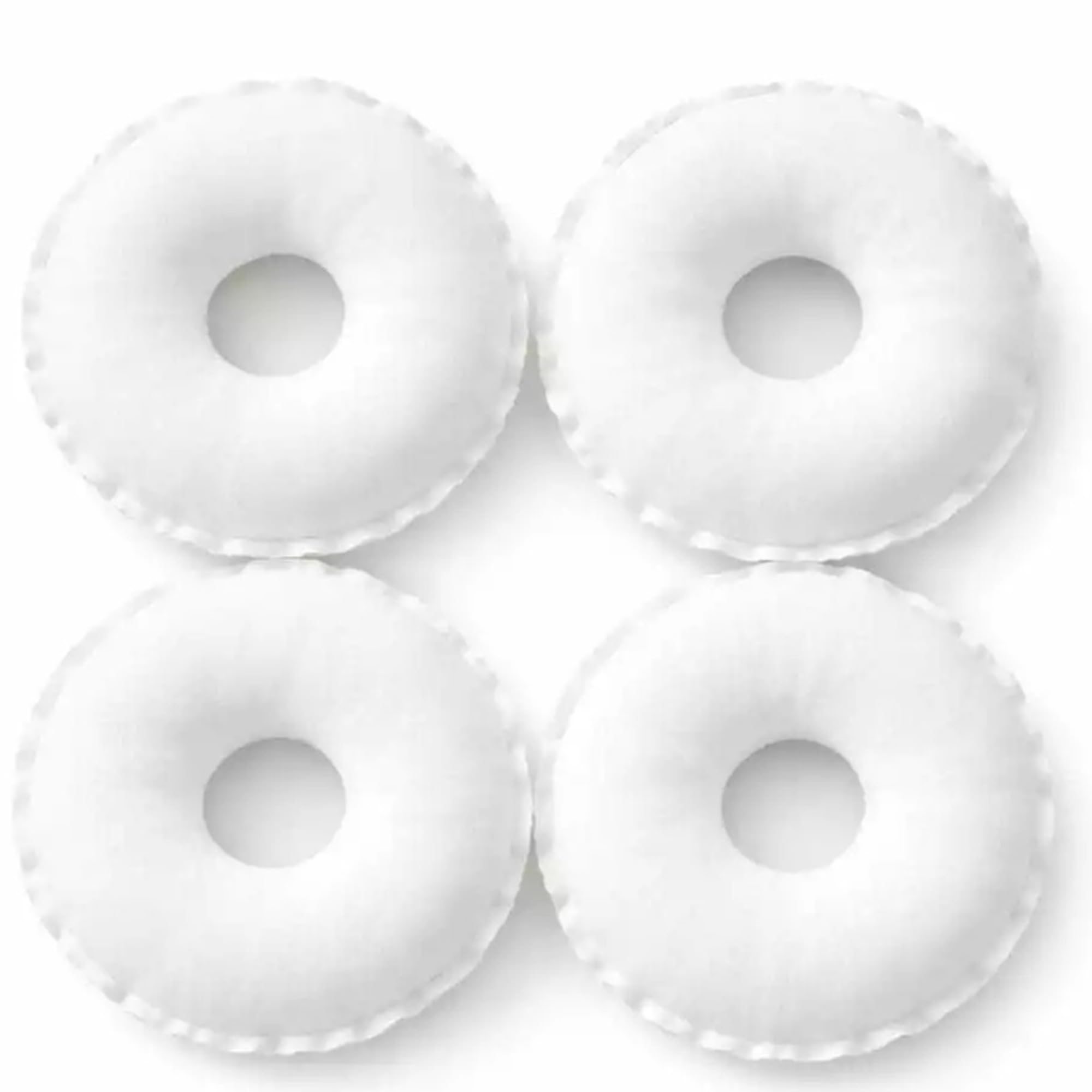 Rosquinha de Amamentação Lavável Algodão Macio Reutilizável Kit 4 Discos Protetor de Seio Ecológico Branca