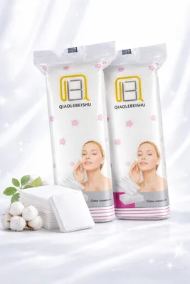 240 Unidades Algodão Quadrado Macio, Alta Absorção, Não Solta Fiapos, Ideal para Remover Maquiagem, Skincare, Limpeza Facial e Higiene Diária (2)